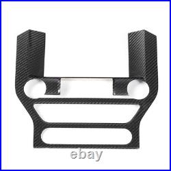 A-Carbon Fiber Interior Center Console GPS Panel Cover Trim Fit For