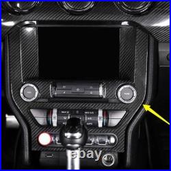 A-Carbon Fiber Interior Center Console GPS Panel Cover Trim Fit For