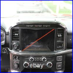 ABS Carbon Fiber Central Control Navigation Screen Trim Fit For Ford F-150 21-22