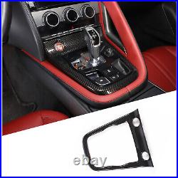 ABS Carbon Fiber Interior Center Console Trim Cover Kit For Jaguar F-TYPE 13-24