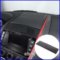 ABS Carbon Fiber Interior Center Console Trim Cover Kit For Jaguar F-TYPE 13-24