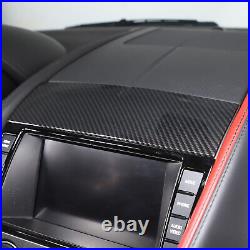 ABS Carbon Fiber Interior Center Console Trim Cover Kit For Jaguar F-TYPE 13-24