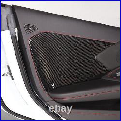 ABS Carbon Fiber Interior Door Anti-Kick Panel Cover Trim For Corvette C8 20-23