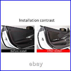 ABS Carbon Fiber Interior Door Anti-Kick Panel Cover Trim For Corvette C8 20-23