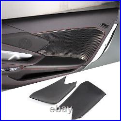 ABS Carbon Fiber Interior Door Anti-Kick Panel Cover Trim For Corvette C8 20-23