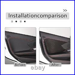 ABS Carbon Fiber Interior Door Anti-Kick Panel Cover Trim For Corvette C8 20-23