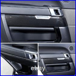 ABS Carbon Fiber Interior Door Panel Replacement For Range Rover Sport 2014-2017