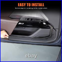 ABS Carbon Fiber Interior Door Panel Trim Cover For BMW 7 Series 2023-2025
