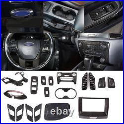 ABS Carbon fiber Car Interior Full Trim Set For Ford Ranger T7 T8 2015-2021