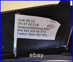 AUDI A5 Coupe 8T Carbon Fibre Door Console Interior Trim 2013 GENUINE RS5 AUDI A5 Coupe 8T Carbon Fibre Door Console Interior Trim 2013 GENUINE RS5