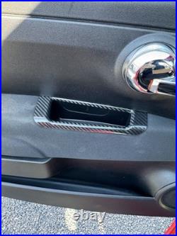 Abarth Carbon Fibre Interior Grab Door Card Handle 500 595 695 RHD Black PAIR UK Abarth Carbon Fibre Interior Grab Door Card Handle 500 595 695 RHD Black PAIR UK