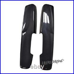 Abarth Carbon Fibre Interior Grab Door Card Trim 500 595 695 RHD Black PAIR UK