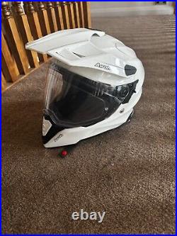 Airoh Commander Dual Sport Motorcycle Helmet White Gloss, XL