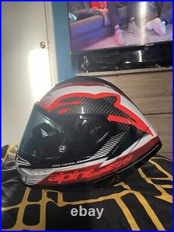 Alpinestars Supertech R10 Motorcycle Helmet Element Black Carbon / Red / White