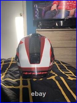 Alpinestars Supertech R10 Motorcycle Helmet Element Black Carbon / Red / White