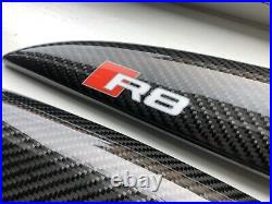 Audi R8 Custom Carbon Fibre Interior Door Spears / Trims R8 Logo