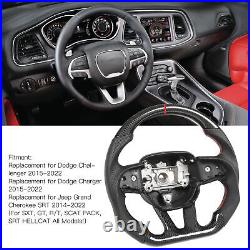 Automotive Interior Dry Carbon Fiber Steering Wheel Perforated Leather