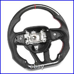 Automotive Interior Dry Carbon Fiber Steering Wheel Perforated Leather