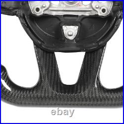 Automotive Interior Dry Carbon Fiber Steering Wheel Perforated Leather