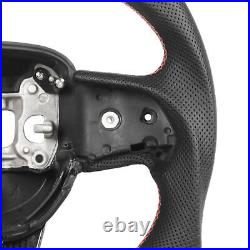 Automotive Interior Dry Carbon Fiber Steering Wheel Perforated Leather