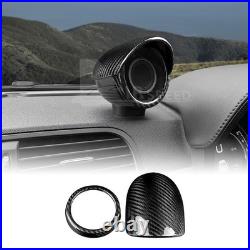 BLACK HARD Carbon Fiber Car Interior Turbo Cover Trim for Abarth 595 2012-2023