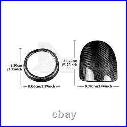 BLACK HARD Carbon Fiber Car Interior Turbo Cover Trim for Abarth 595 2012-2023