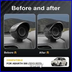BLACK HARD Carbon Fiber Car Interior Turbo Cover Trim for Abarth 595 2012-2023
