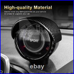 BLACK HARD Carbon Fiber Car Interior Turbo Cover Trim for Abarth 595 2012-2023