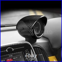 BLACK HARD Carbon Fiber Car Interior Turbo Cover Trim for Abarth 595 2012-2023