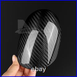 BLACK HARD Carbon Fiber Car Interior Turbo Cover Trim for Abarth 595 2012-2023