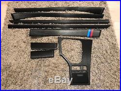 BMW 5 series e39 Black Carbon Fiber Wrapped Interior Trim Set with ///M color