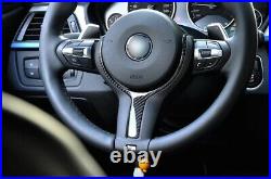 BMW Carbon Fibre Fiber Steering Wheel Trim 1 2 3 4 Series F20 F22 F30 F32 F36