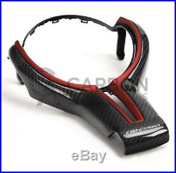 BMW Carbon Fibre Fiber Steering Wheel Trim Red M Performance M2 M3 F80 M4 F82