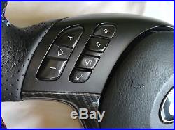 BMW E39 E46 X5 New Sport Perforated Leather ///M Stitch Carbon Steering Wheel