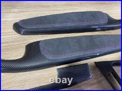 BMW E46 Carbon fiber Interior Trim Set Alcantara TRI COLOR PADS M3 COUPE