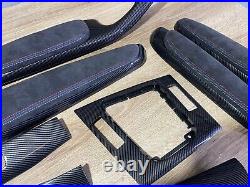 BMW E46 Carbon fiber Interior Trim Set Alcantara TRI COLOR PADS M3 COUPE
