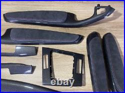 BMW E46 Carbon fiber Interior Trim Set Alcantara TRI COLOR PADS M3 COUPE