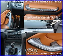 BMW E46 Sedan/Coupe/Convertible Interior Dash Trim Set Carbon Fiber-TEN Pieces
