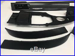 BMW E60 E61 M5 5-SERIES Black 4D Carbon Fibre Vinyl Interior Trim Dash Set GRADE