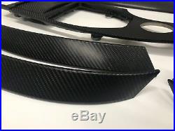 BMW E60 E61 M5 5-SERIES Black 4D Carbon Fibre Vinyl Interior Trim Dash Set GRADE