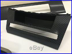 BMW E60 E61 M5 5-SERIES Black 4D Carbon Fibre Vinyl Interior Trim Dash Set GRADE