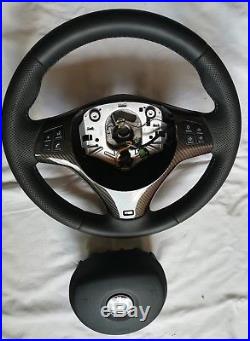 BMW E87 E90 M3 X1 OEM New Leather Steering Wheel /w Airbag Carbon ///M Stitch
