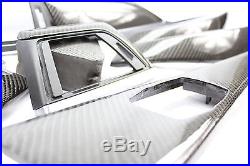 BMW F30 F34 F36 Carbon Fiber Interior Dash Trim silver accent 4 Door Sedan LHD