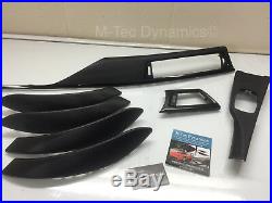 BMW F30 F80 M3 3-Series Black 3D Carbon Fibre Interior Trim Dash Console Set