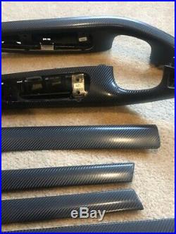 BMW e46 330 330i Coupe Vvivid Wrapped Black Carbon Fiber Interior Trim Set (OEM)