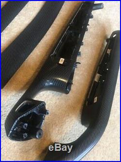 BMW e46 330 330i Coupe Vvivid Wrapped Black Carbon Fiber Interior Trim Set (OEM)