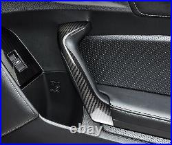 Black Carbon Fiber Inner Door Handle Trim For Subaru BRZ 86 Scion FR-S 12-19