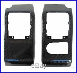 Black Carbon Fiber Interior Dash End Panels for Range Rover L322 Vogue 06+ Fibre