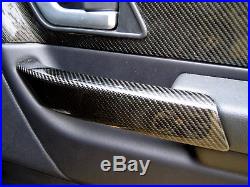 Black Carbon Fibre interior DOOR HANDLE PULL KIT for Range Rover SPORT 2005-2009