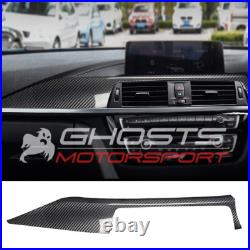 Bmw 3 4 Series F30 F32 Real Carbon Fibre Interior Dashoard Dash Trim Cover Rhd